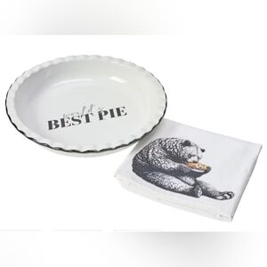 Pie Dish And Tea Towel Set NEW